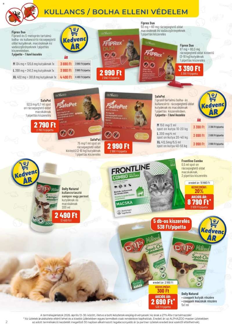 AlphaZoo AlphaZoo akciós újság 2 oldal