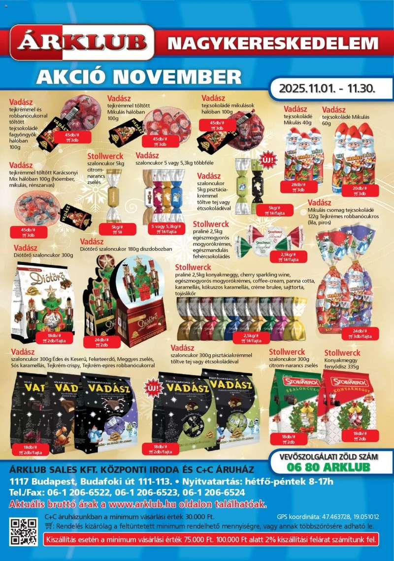 ÁRKLUB Akciós újság ÁRKLUB 1 oldal