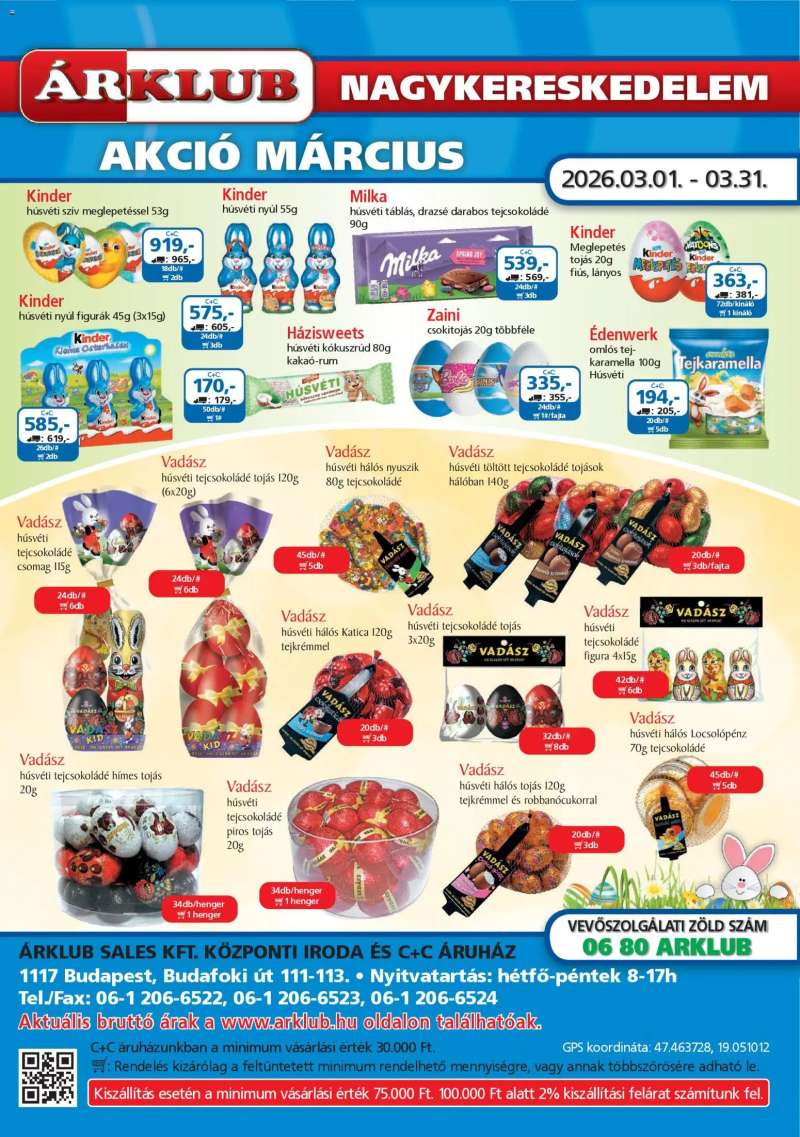 ÁRKLUB ÁRKLUB akciós újság 1 oldal