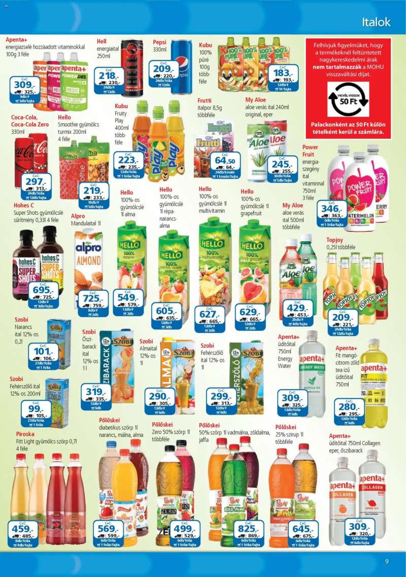 ÁRKLUB ÁRKLUB akciós újság 9 oldal