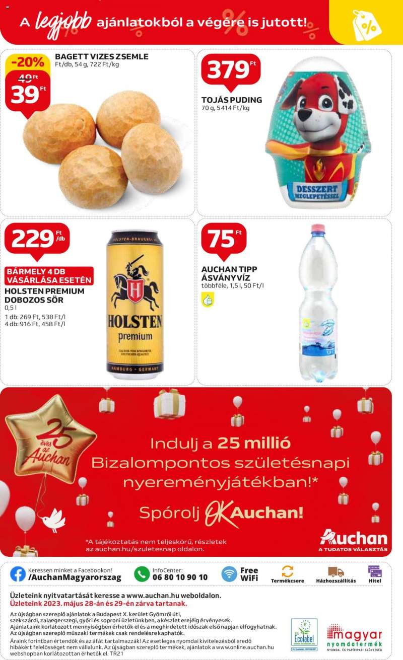 Auchan Szupermarket akciós újság 12 oldal
