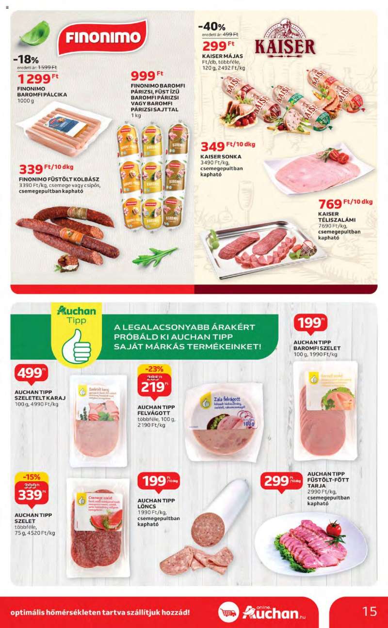Auchan Szupermarket akciós újság 15 oldal