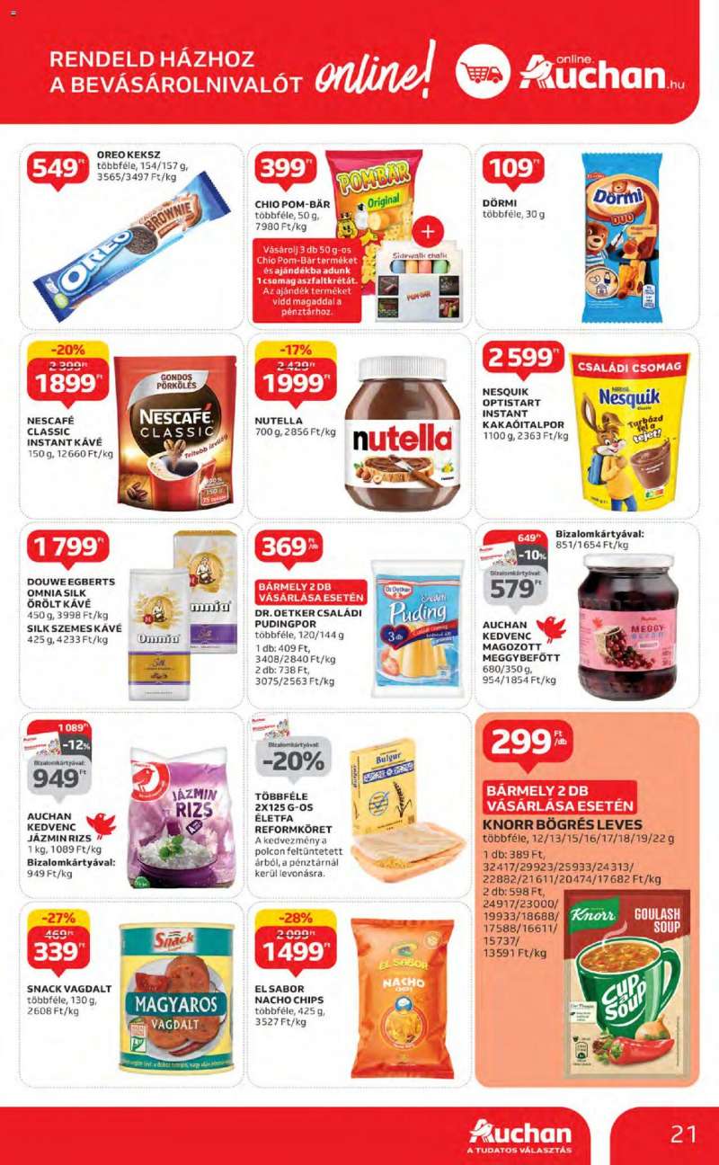 Auchan Szupermarket akciós újság 21 oldal