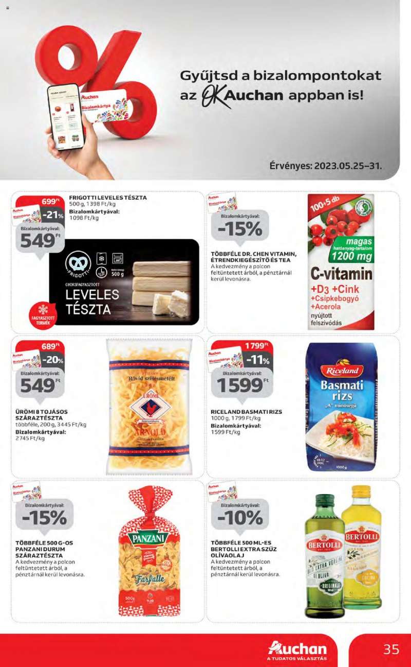 Auchan Szupermarket akciós újság 35 oldal