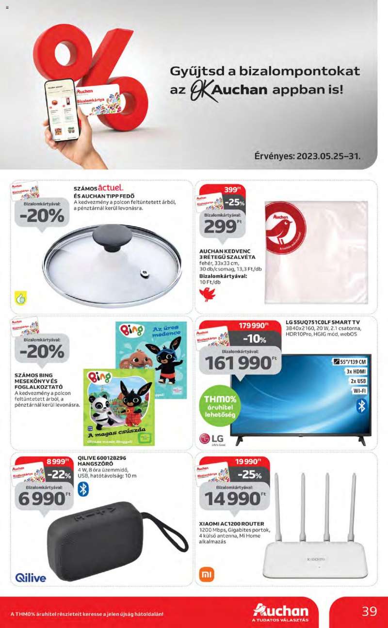 Auchan Szupermarket akciós újság 39 oldal