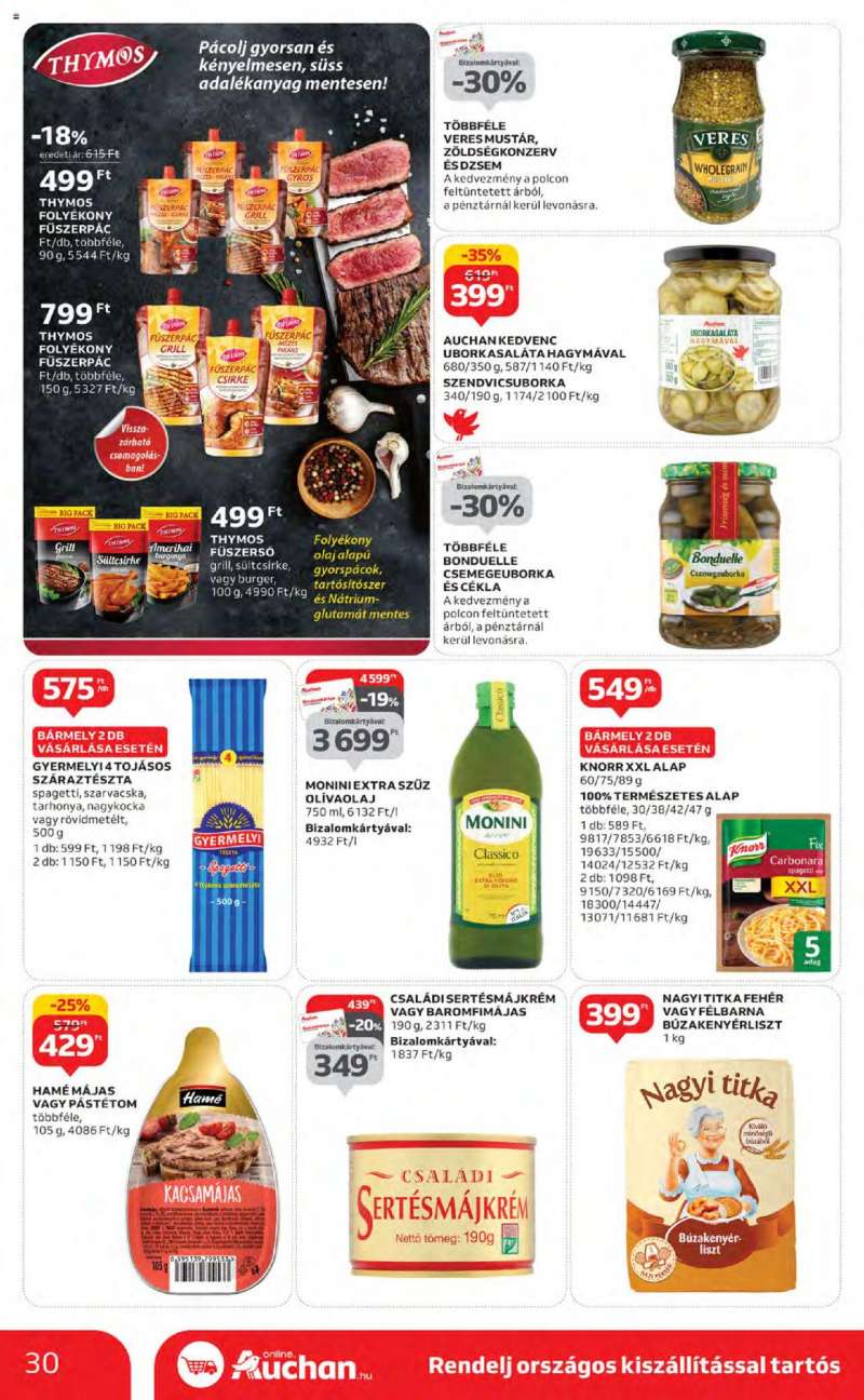 Auchan Hipermarket akciós újság 30 oldal