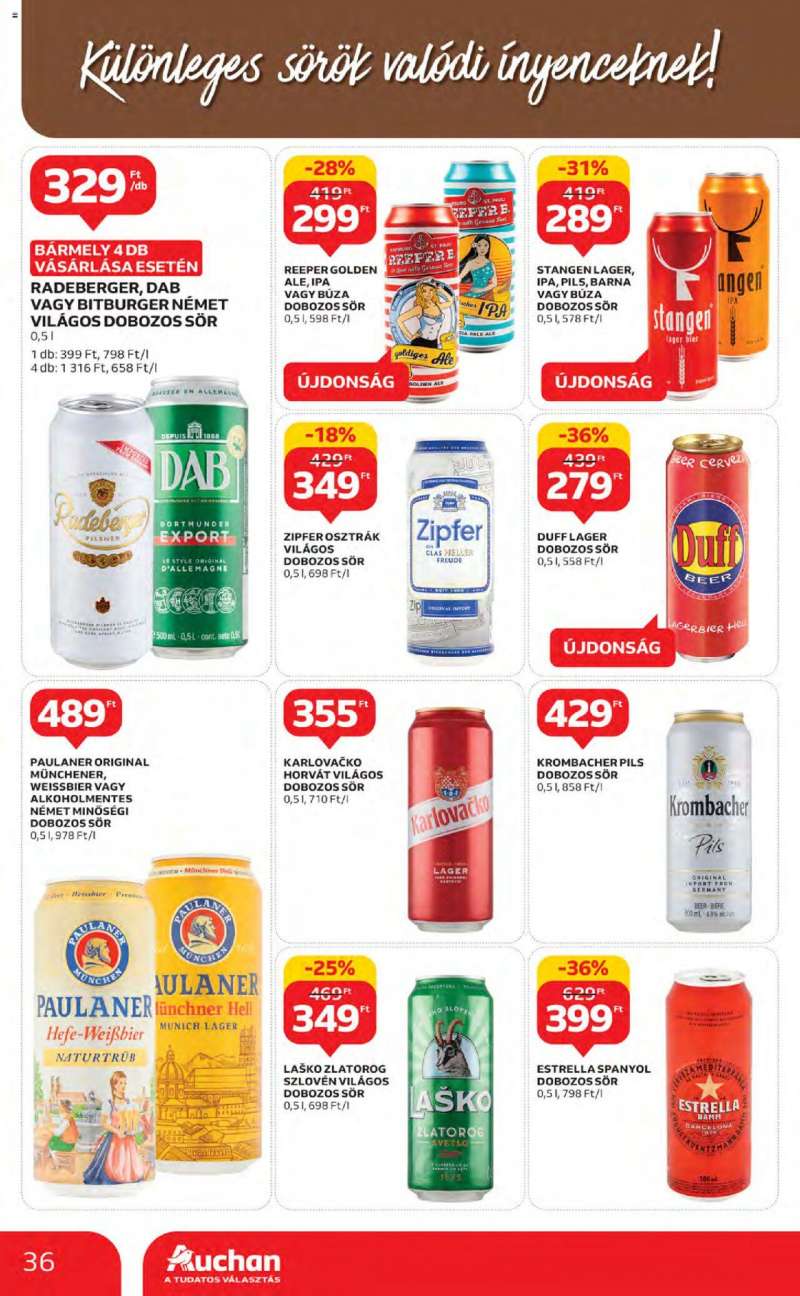 Auchan Hipermarket akciós újság 36 oldal