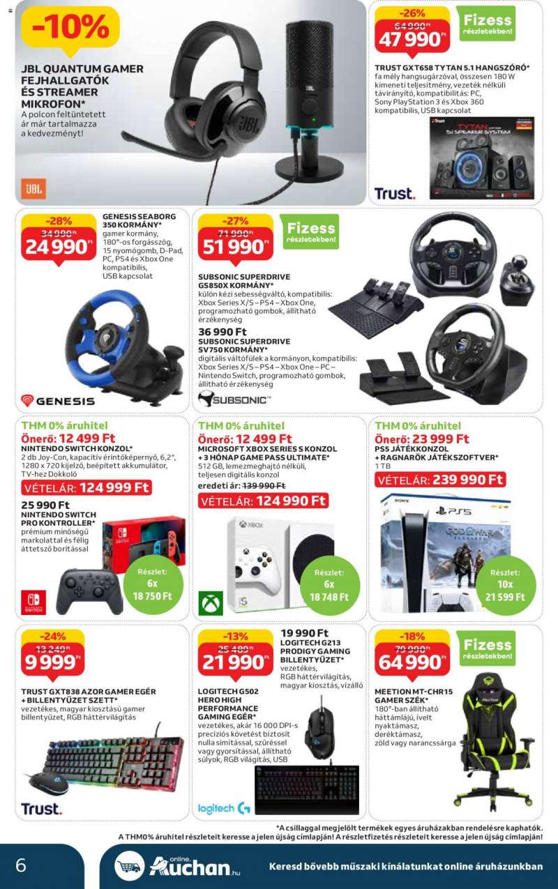 Auchan Műszaki ajánlatok / Hipermarket 6 oldal