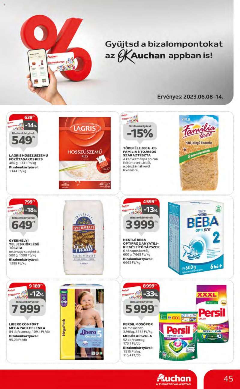 Auchan Hipermarket akciós újság 45 oldal