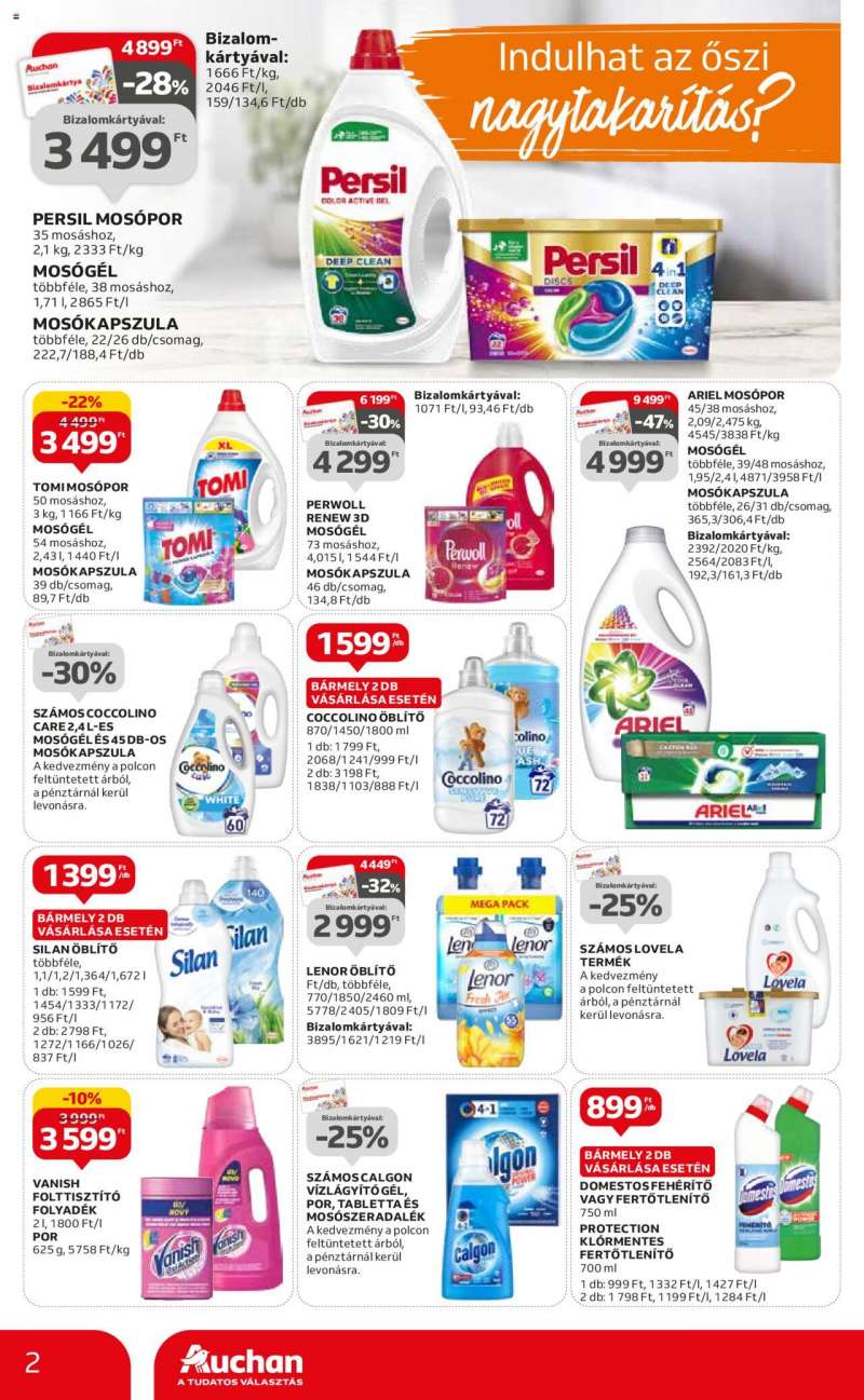 Auchan Hipermarket nagytakarítás ajánlatok 2 oldal