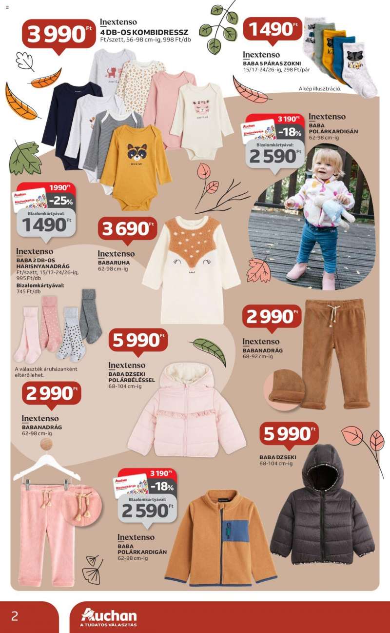 Auchan Hipermarket őszi ruha ajánlatok 2 oldal