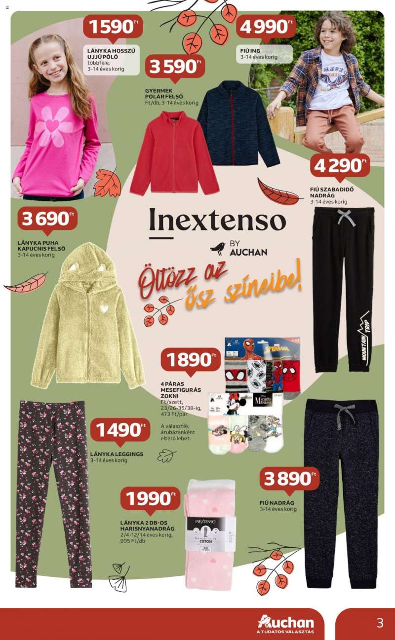 Auchan Hipermarket őszi ruha ajánlatok 3 oldal