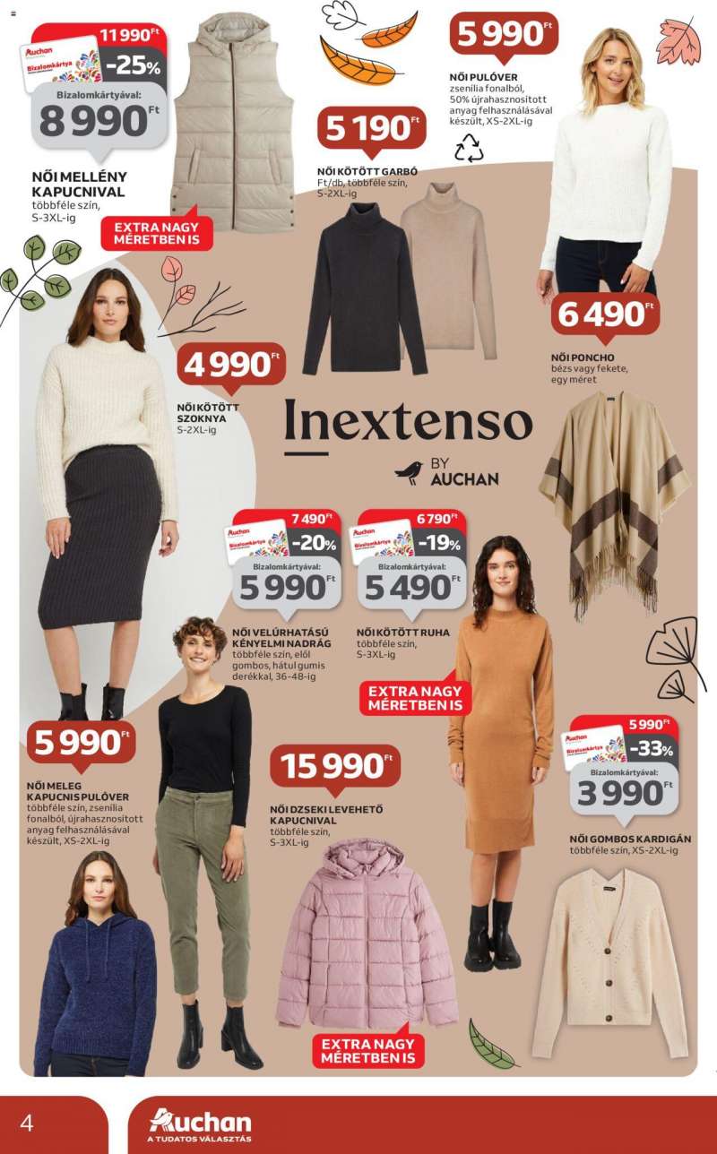Auchan Hipermarket őszi ruha ajánlatok 4 oldal