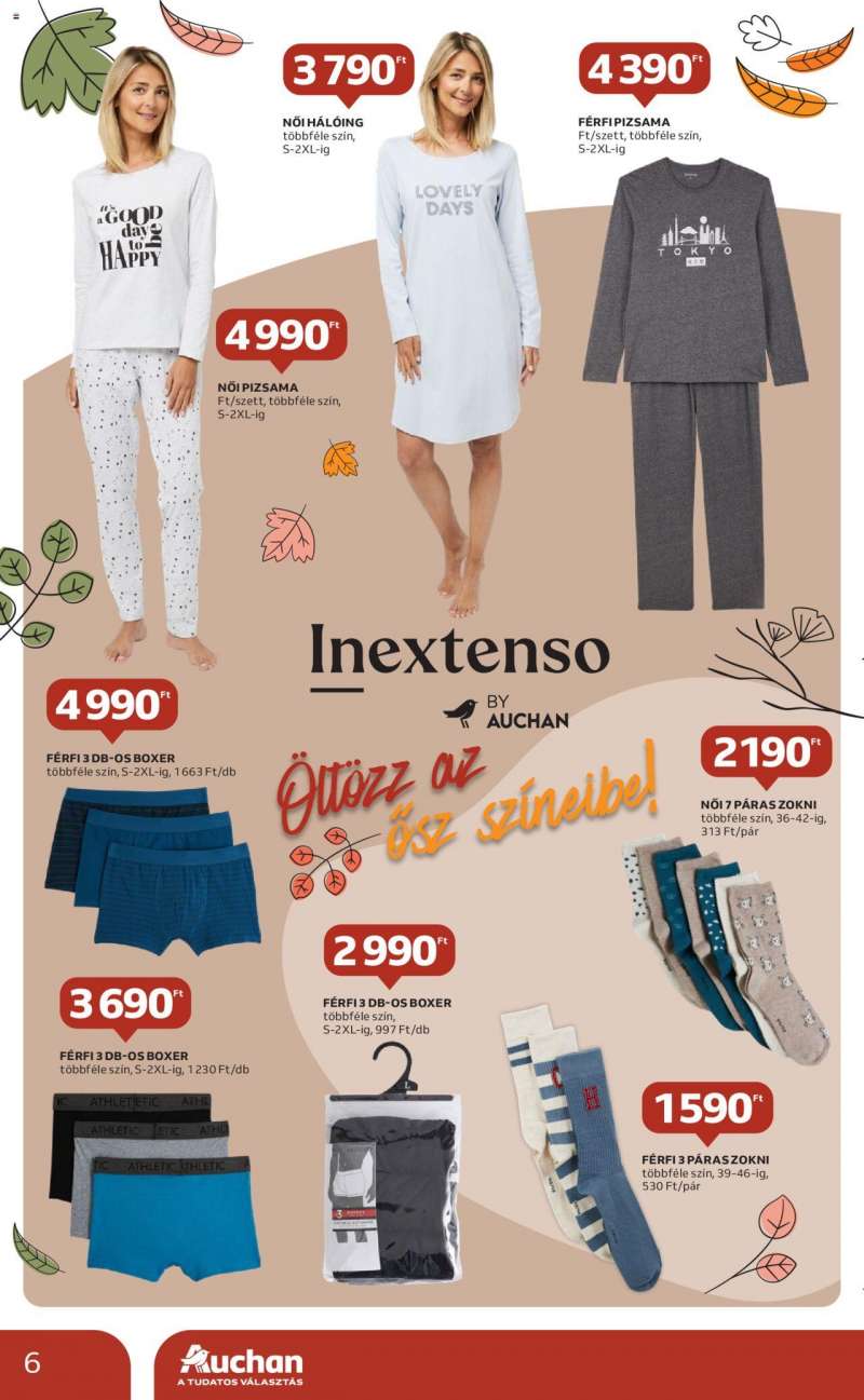 Auchan Hipermarket őszi ruha ajánlatok 6 oldal