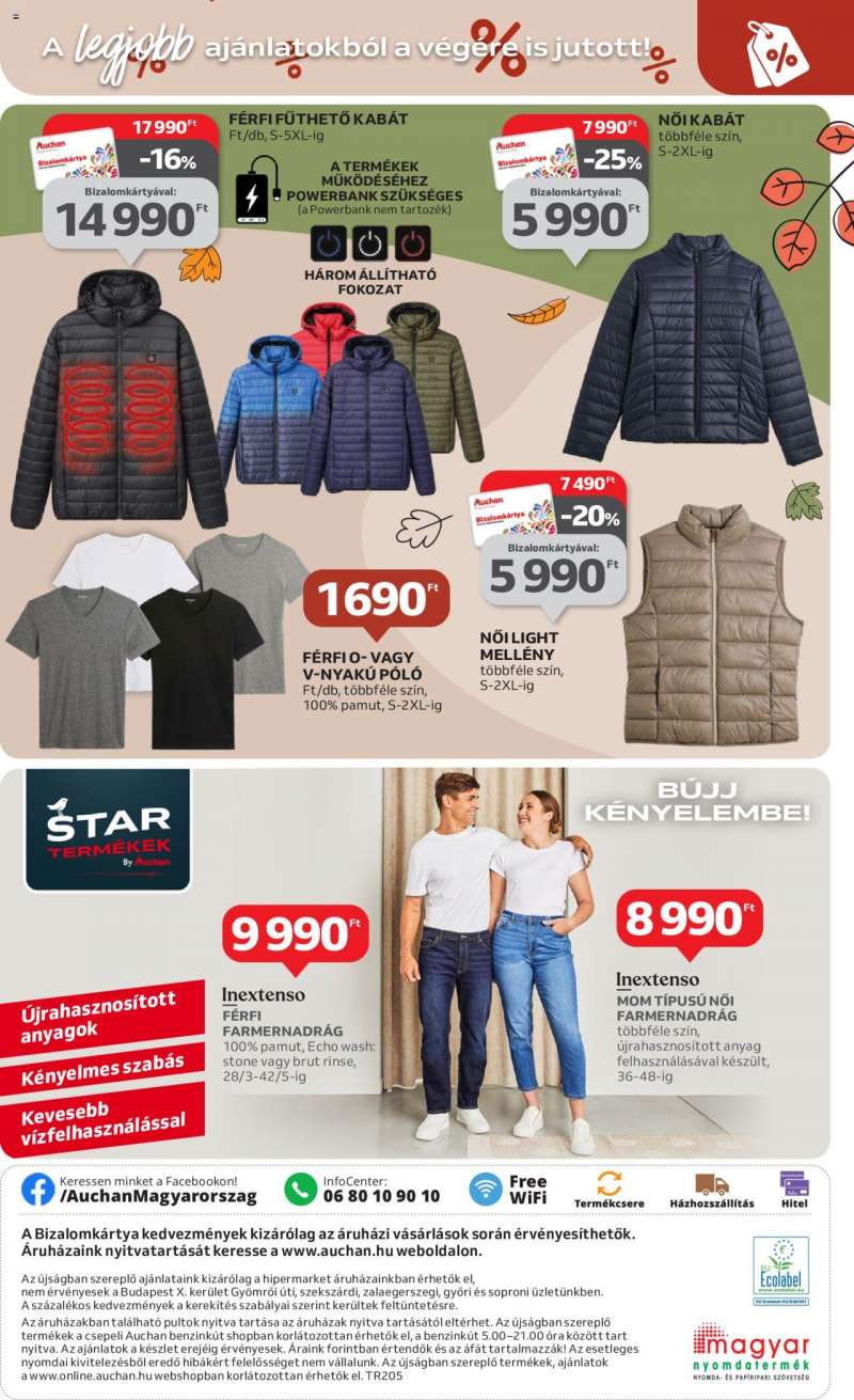 Auchan Hipermarket őszi ruha ajánlatok 8 oldal