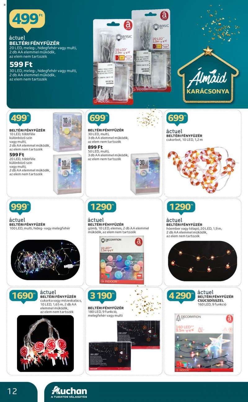 Auchan Hipermarket karácsonyi dekoráció ajánlatok 12 oldal