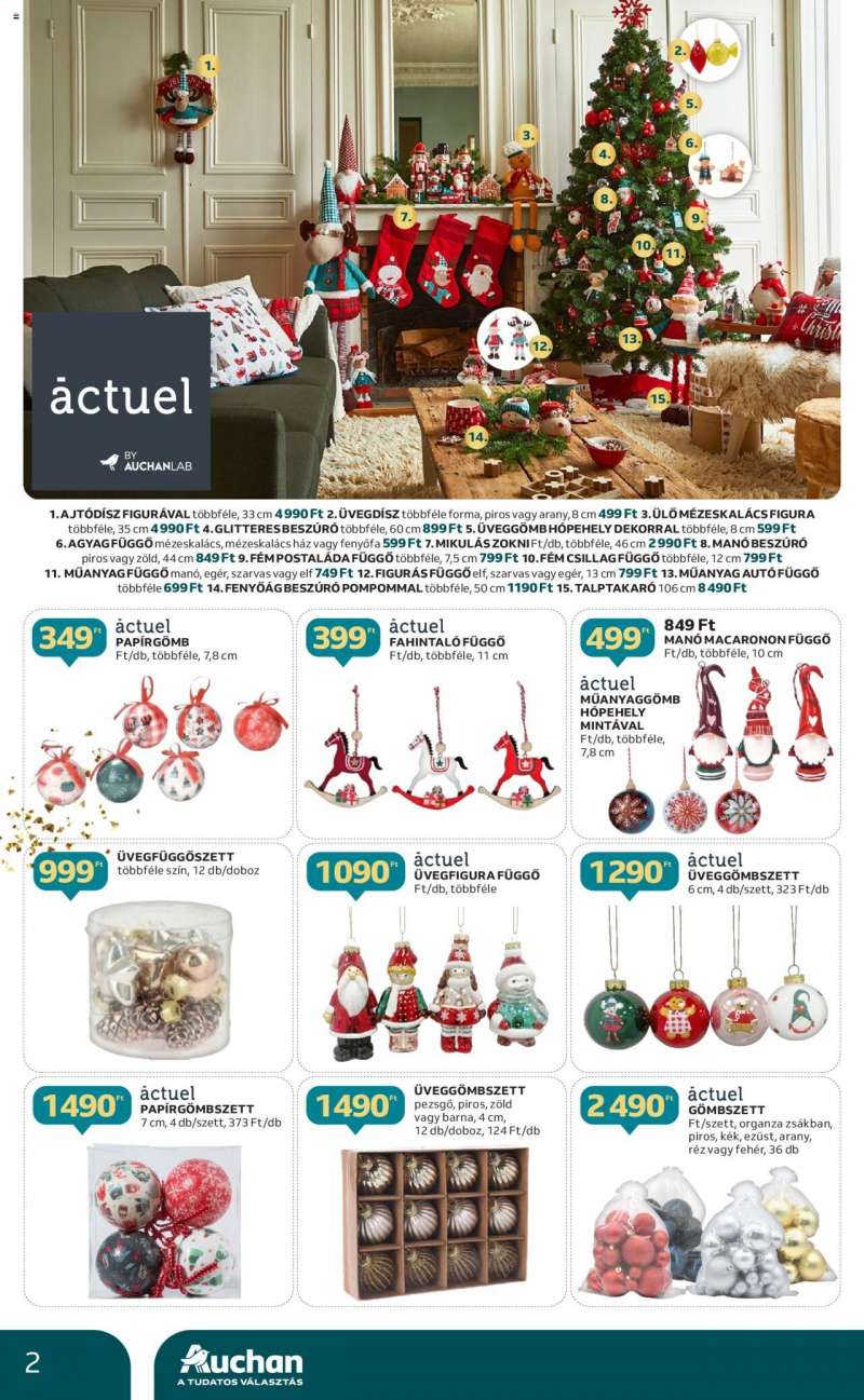 Auchan Hipermarket karácsonyi dekoráció ajánlatok 3 oldal