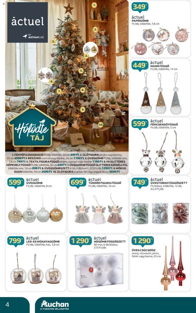Auchan Hipermarket karácsonyi dekoráció ajánlatok 4 oldal