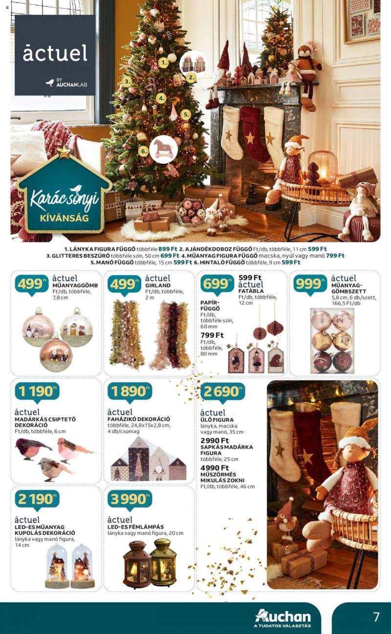 Auchan Hipermarket karácsonyi dekoráció ajánlatok 7 oldal