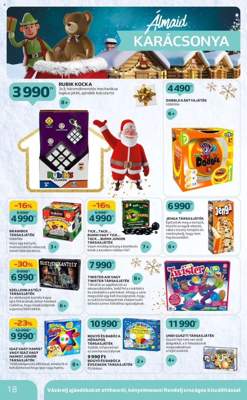 Auchan Karácsonyi játék katalógus 18 oldal
