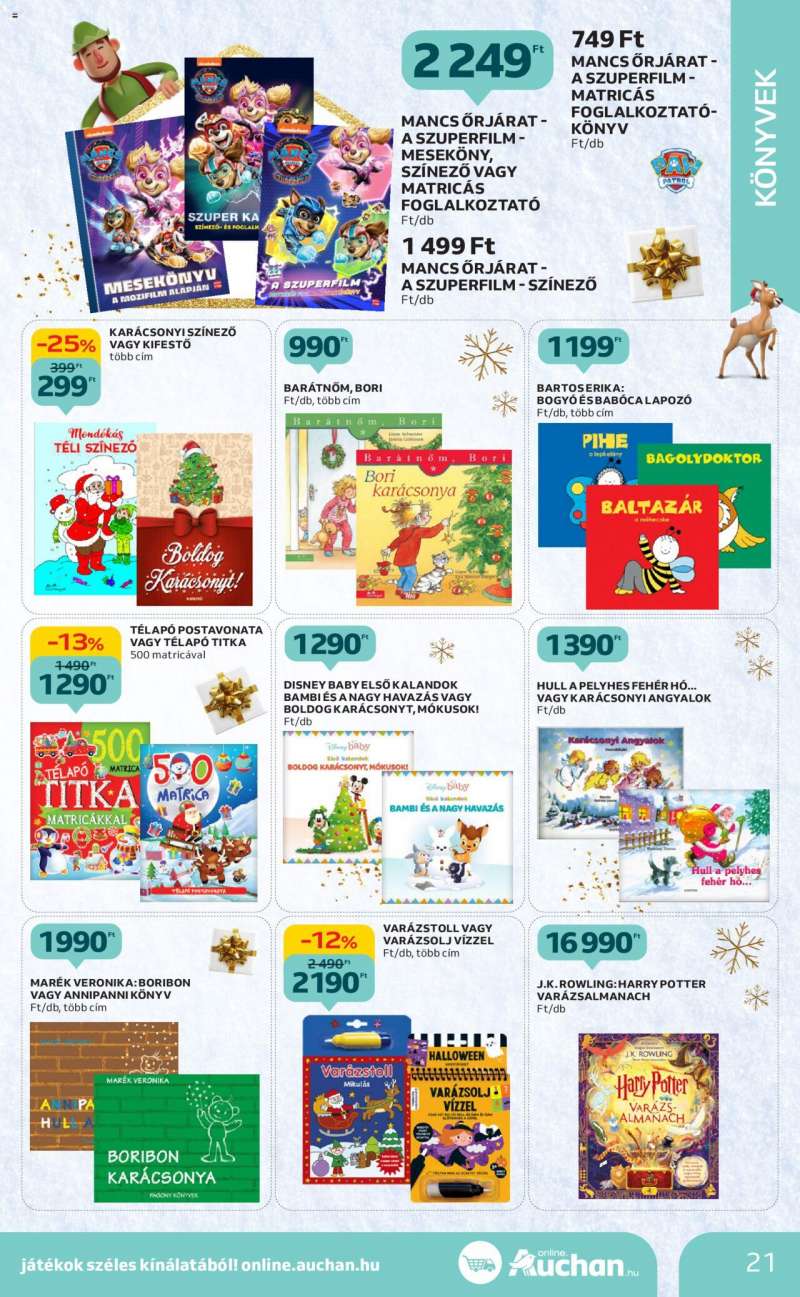 Auchan Karácsonyi játék katalógus 21 oldal