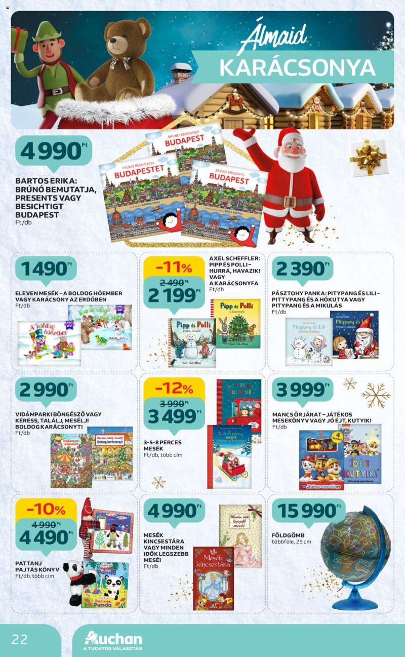 Auchan Karácsonyi játék katalógus 22 oldal