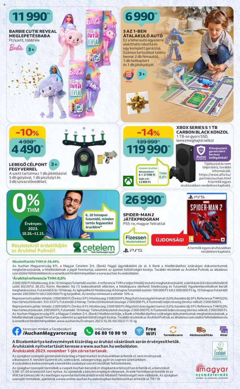 Auchan Karácsonyi játék katalógus 26 oldal