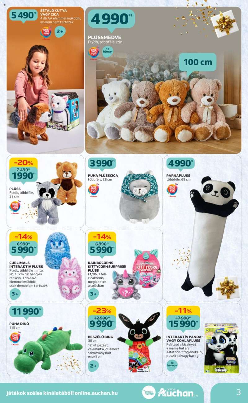 Auchan Karácsonyi játék katalógus 3 oldal