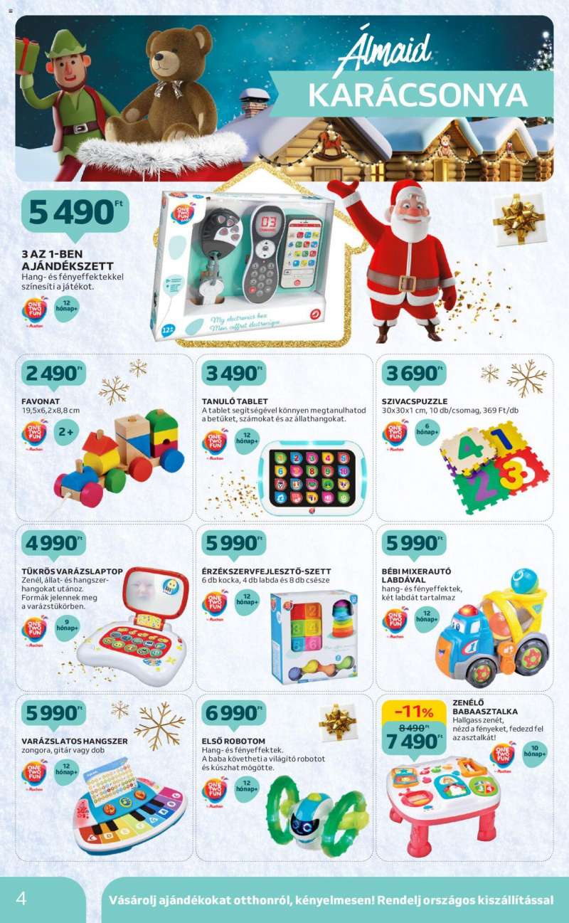 Auchan Karácsonyi játék katalógus 4 oldal