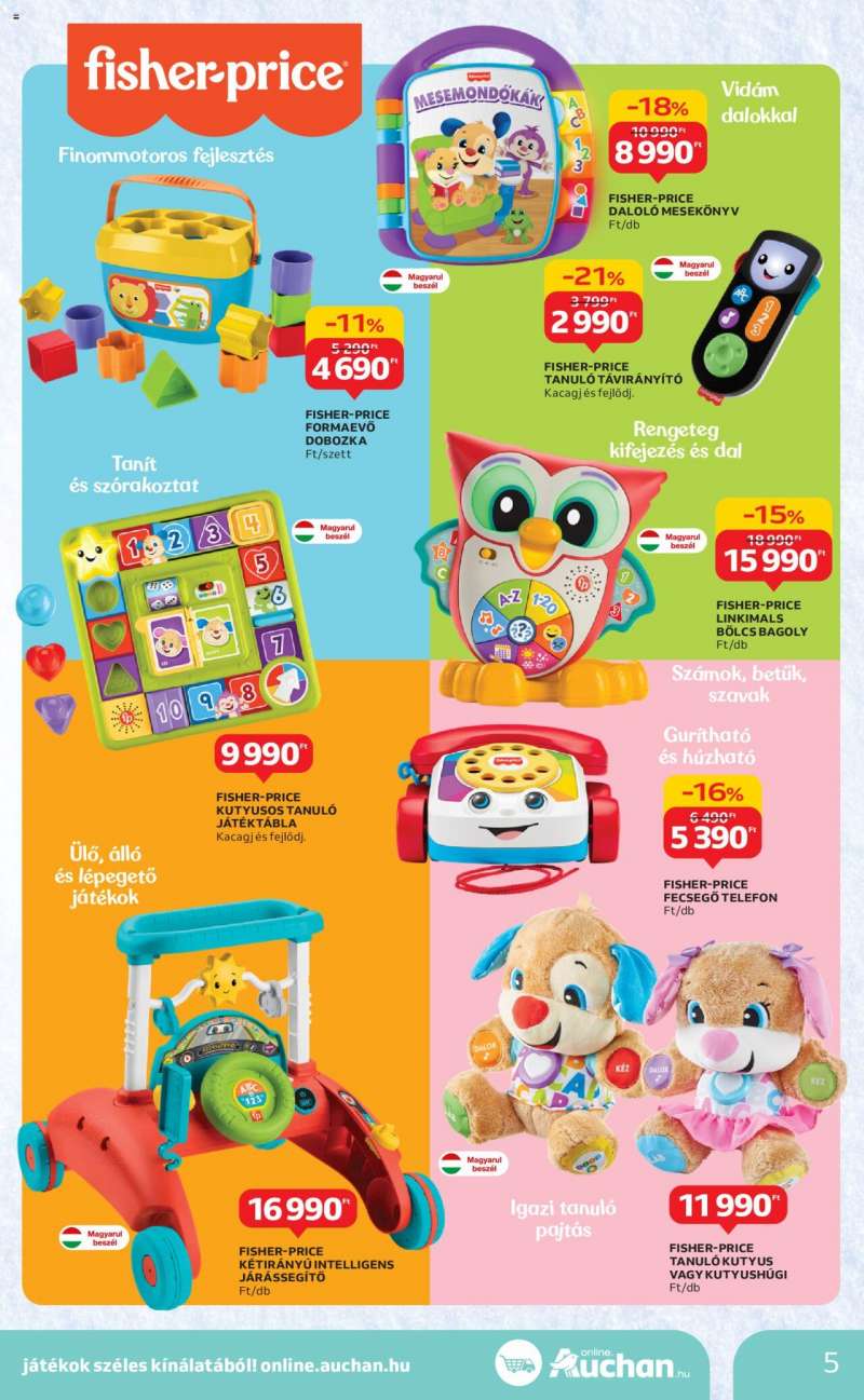 Auchan Karácsonyi játék katalógus 5 oldal