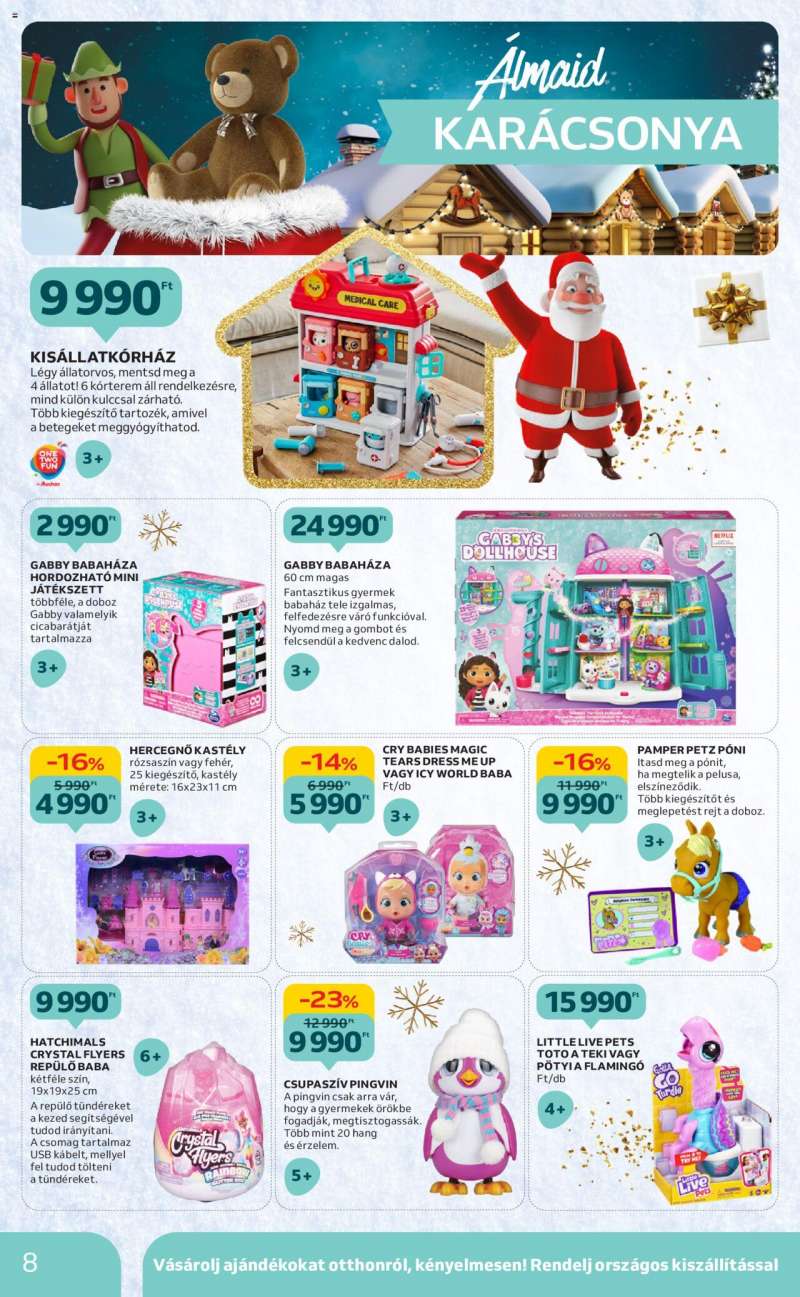 Auchan Karácsonyi játék katalógus 8 oldal