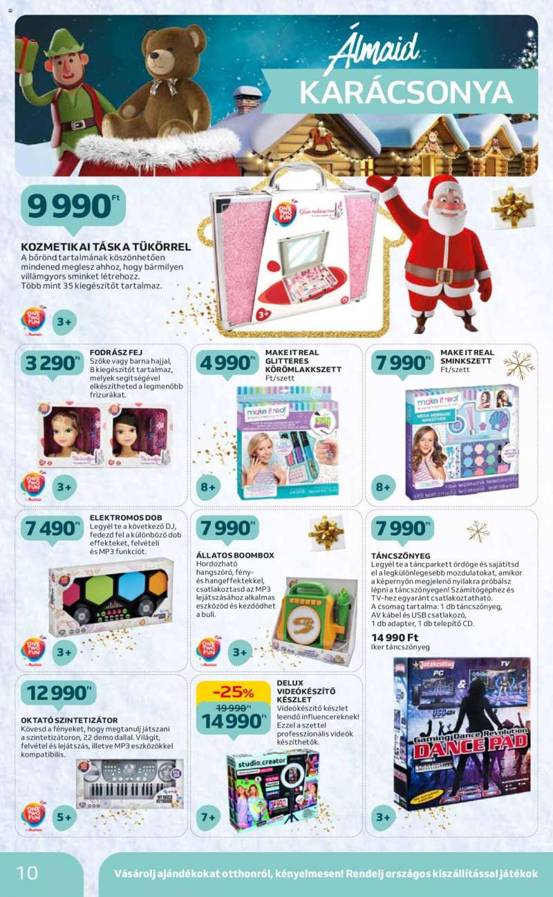 Auchan Hipermarket karácsonyi játék katalógus 10 oldal
