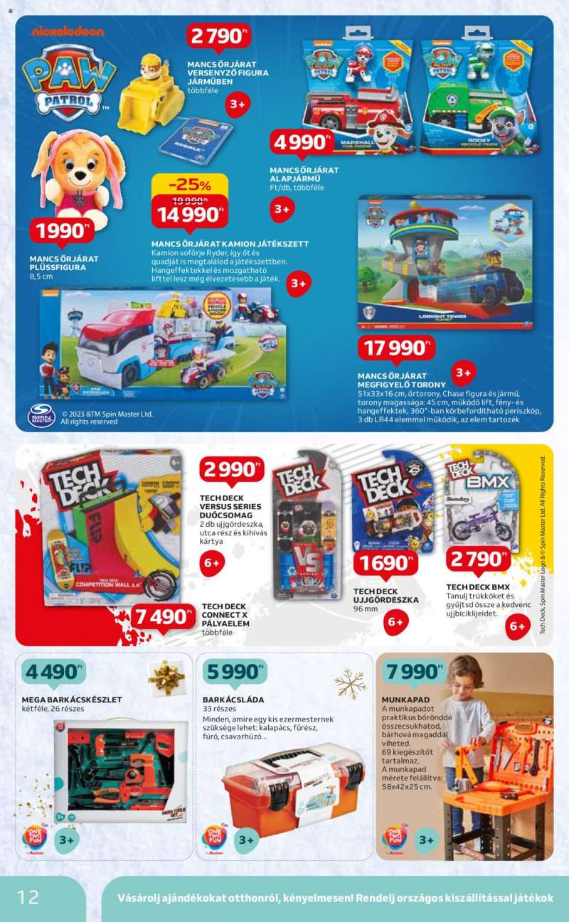 Auchan Hipermarket karácsonyi játék katalógus 12 oldal