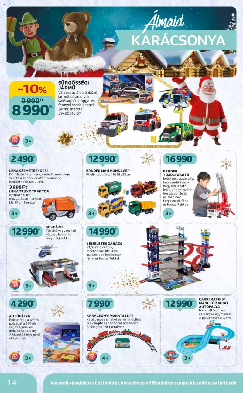 Auchan Hipermarket karácsonyi játék katalógus 14 oldal