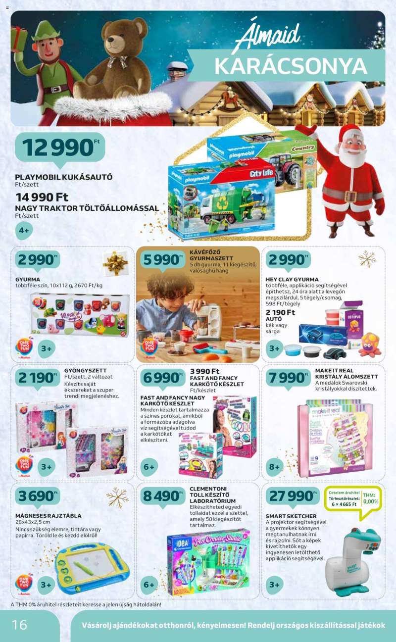 Auchan Hipermarket karácsonyi játék katalógus 16 oldal
