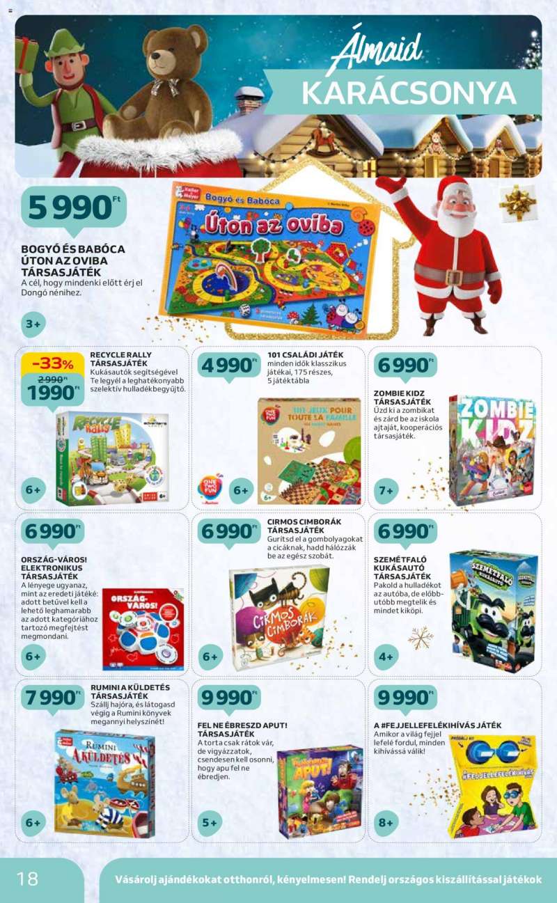 Auchan Hipermarket karácsonyi játék katalógus 18 oldal