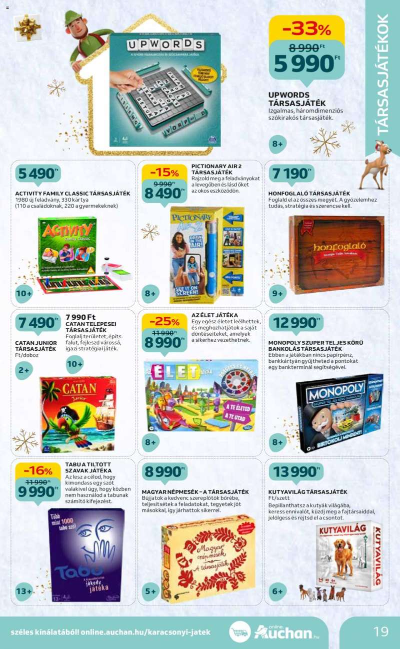 Auchan Hipermarket karácsonyi játék katalógus 19 oldal