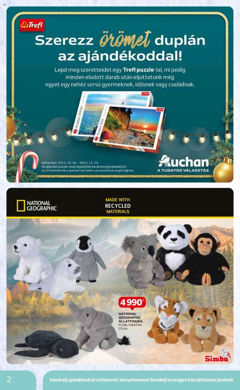 Auchan Hipermarket karácsonyi játék katalógus 2 oldal
