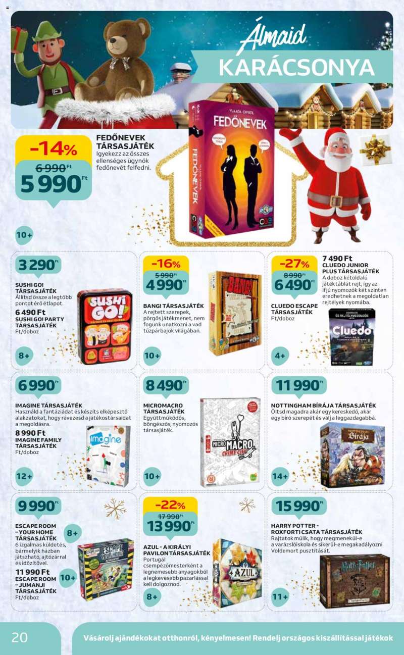 Auchan Hipermarket karácsonyi játék katalógus 20 oldal