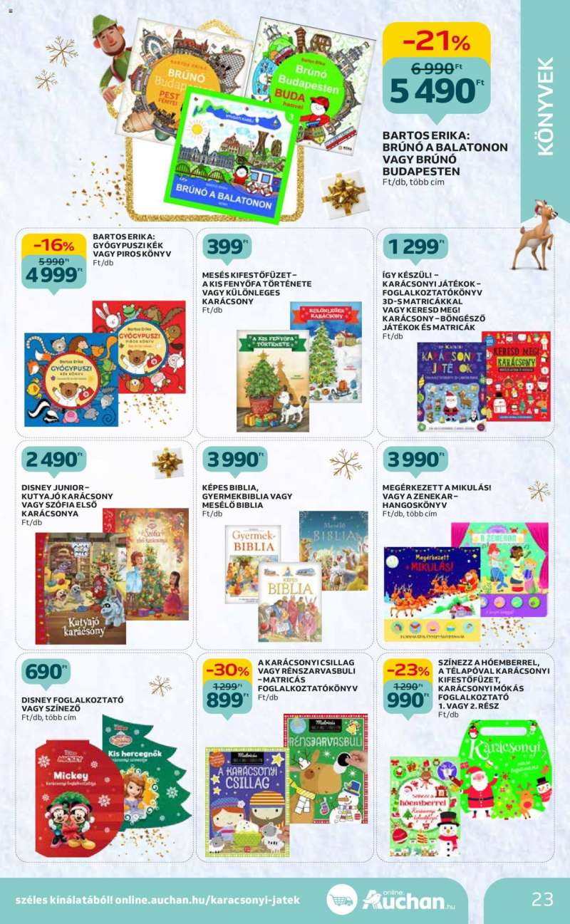 Auchan Hipermarket karácsonyi játék katalógus 23 oldal