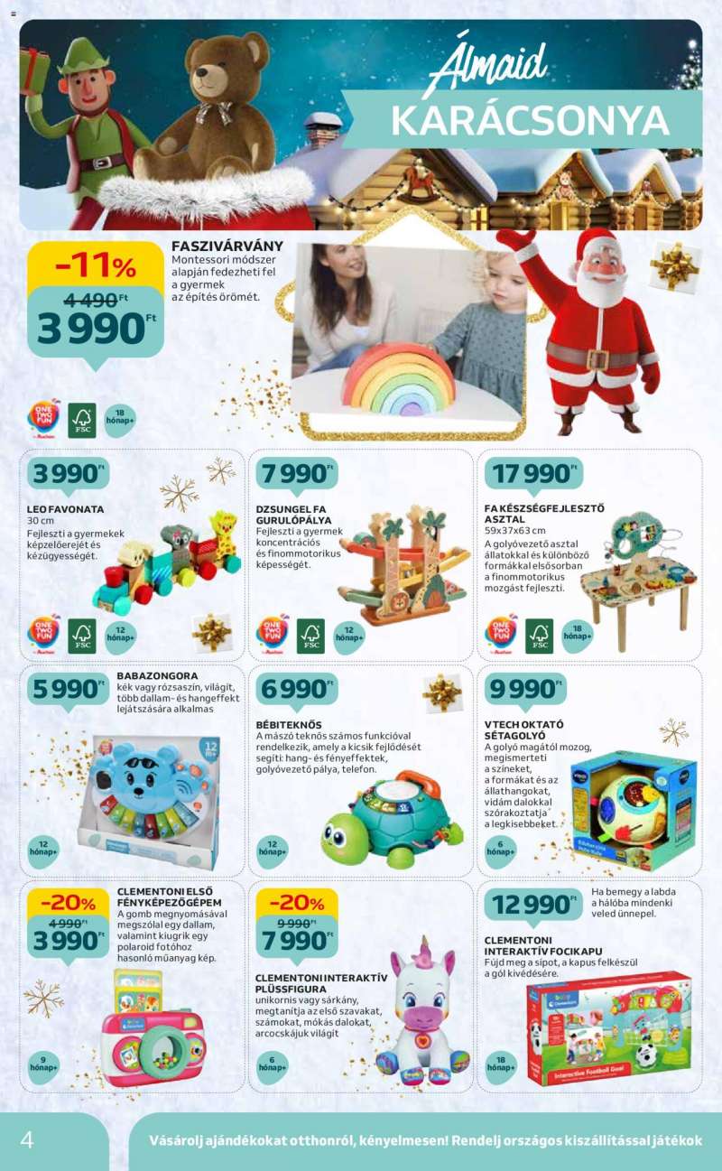 Auchan Hipermarket karácsonyi játék katalógus 4 oldal