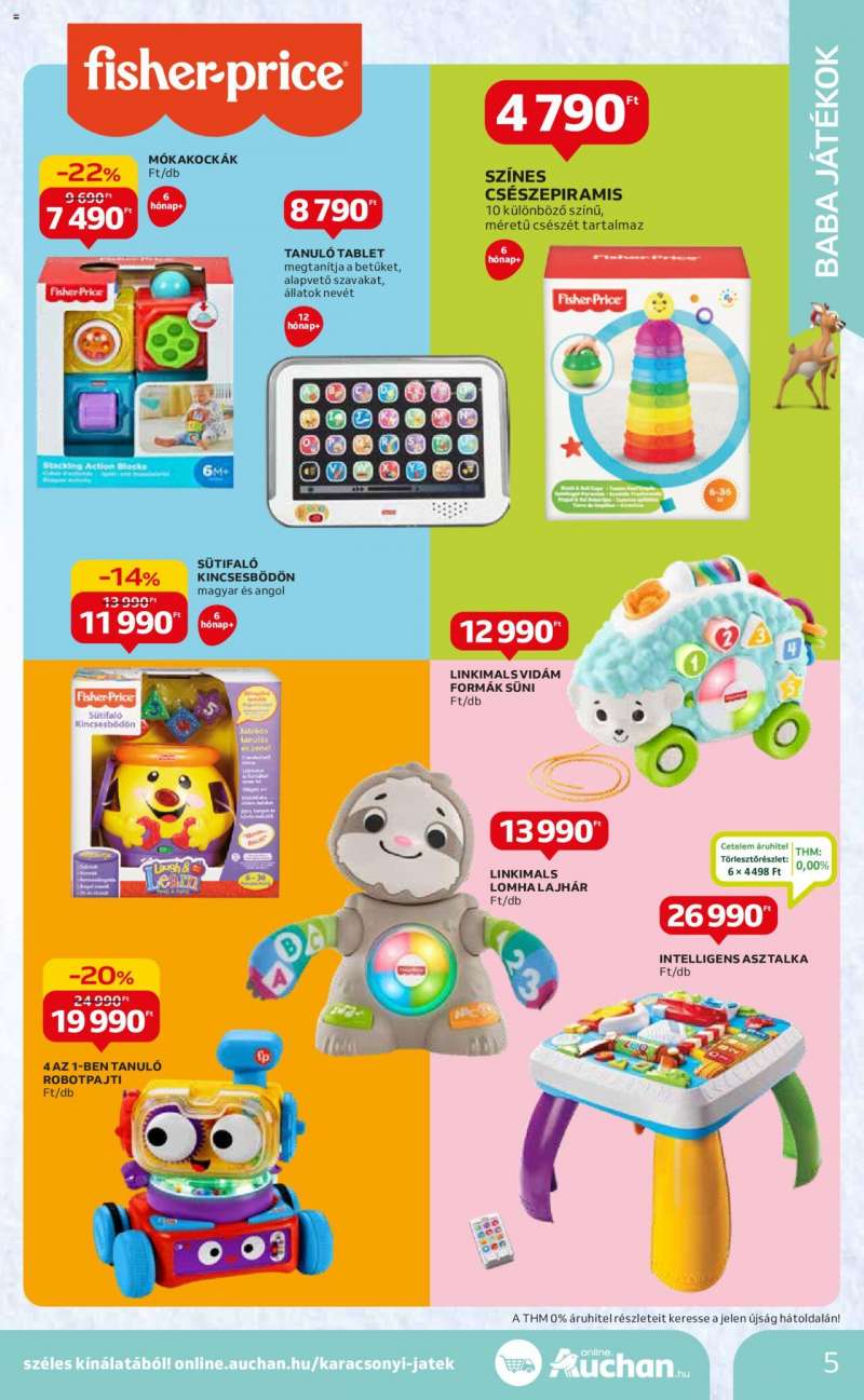 Auchan Hipermarket karácsonyi játék katalógus 5 oldal