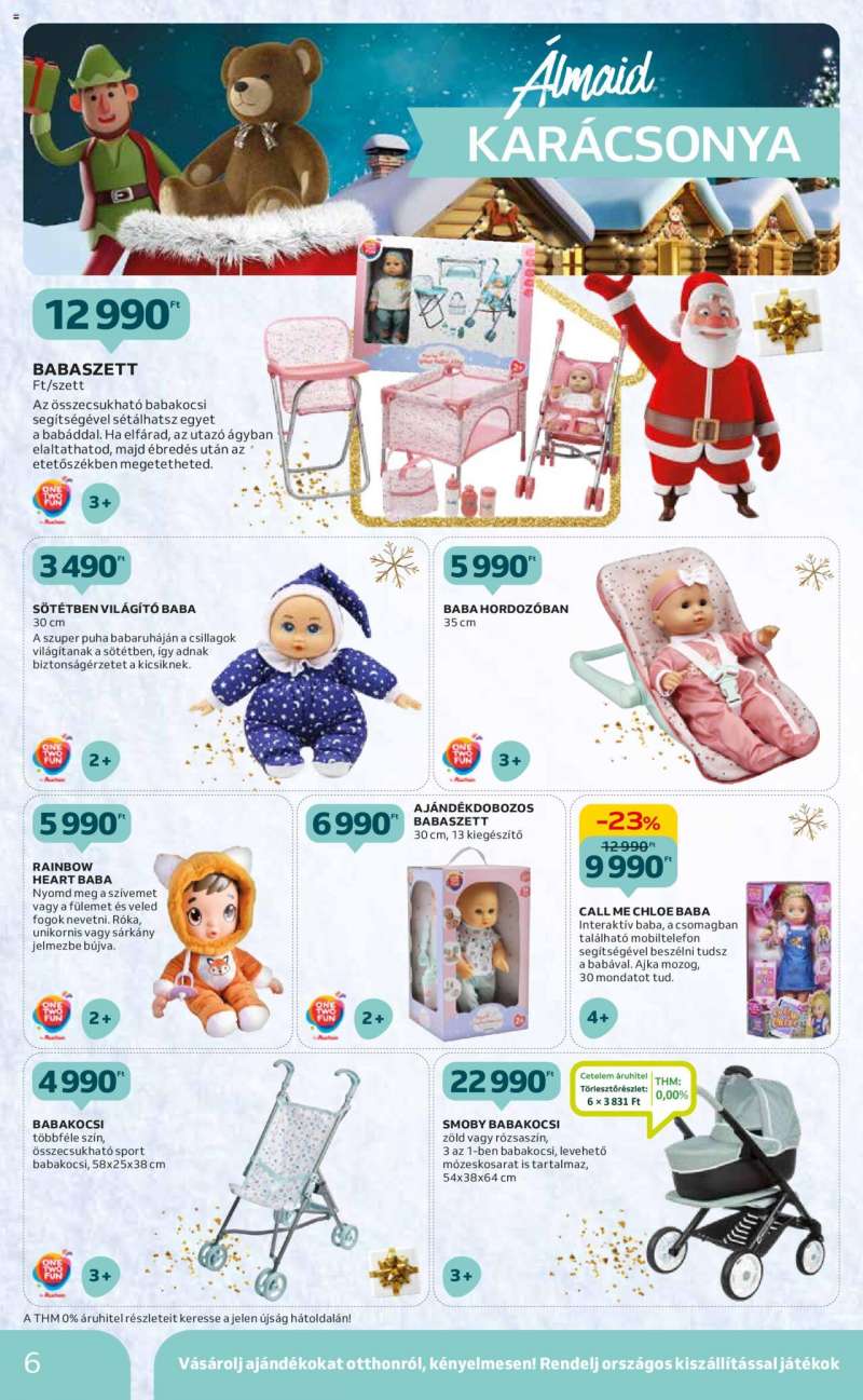 Auchan Hipermarket karácsonyi játék katalógus 6 oldal