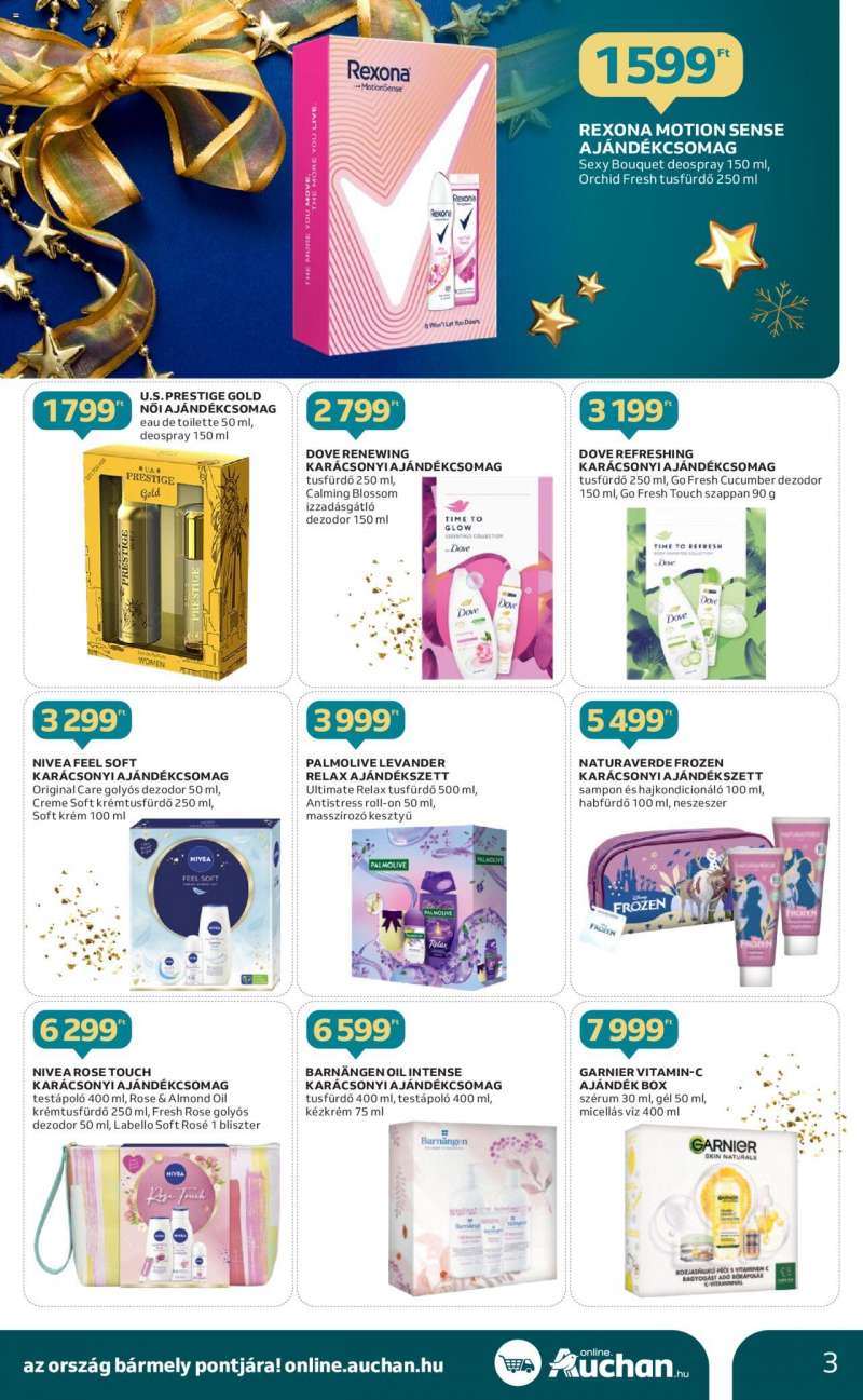 Auchan Karácsonyi ajándék ajánlatok 3 oldal