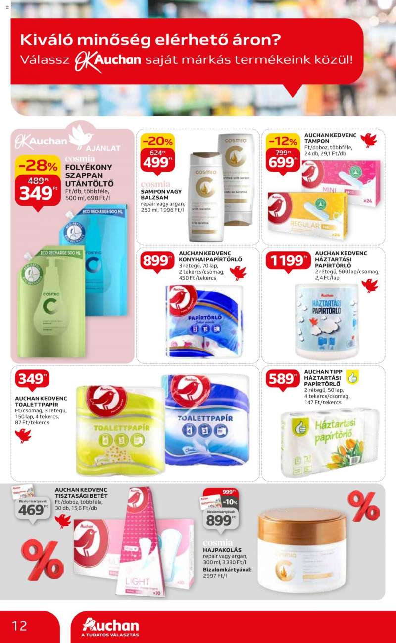 Auchan Hipermarket saját márkás ajánlatok 12 oldal