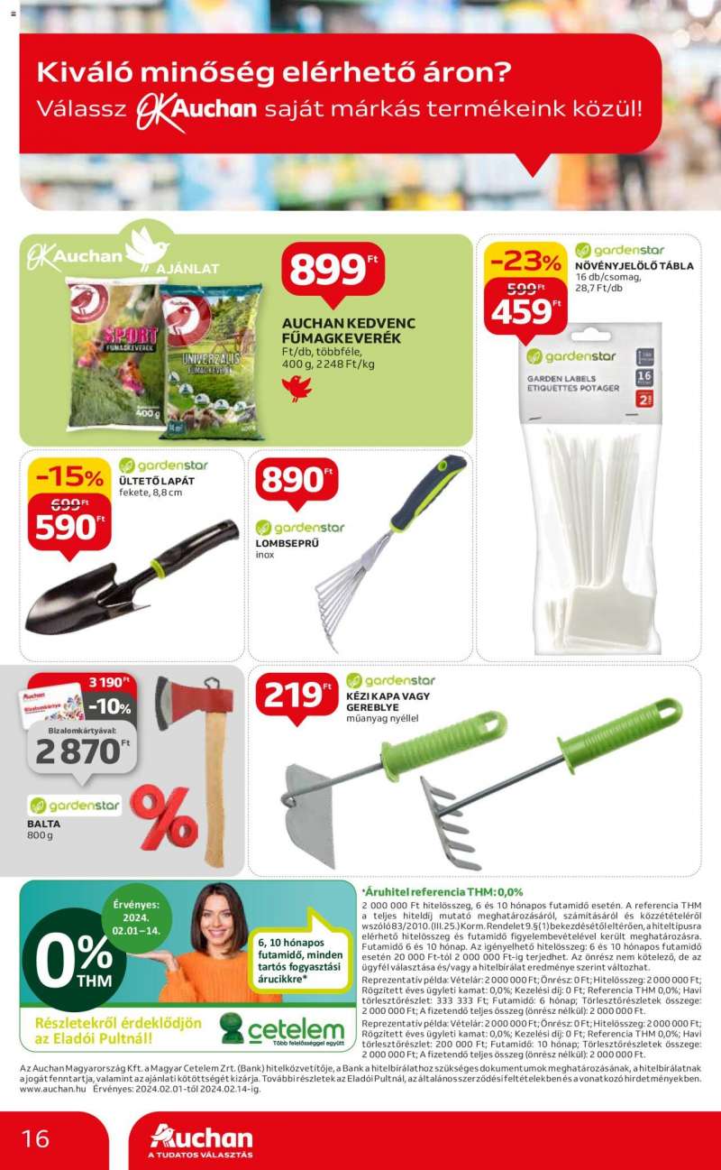 Auchan Hipermarket saját márkás ajánlatok 16 oldal