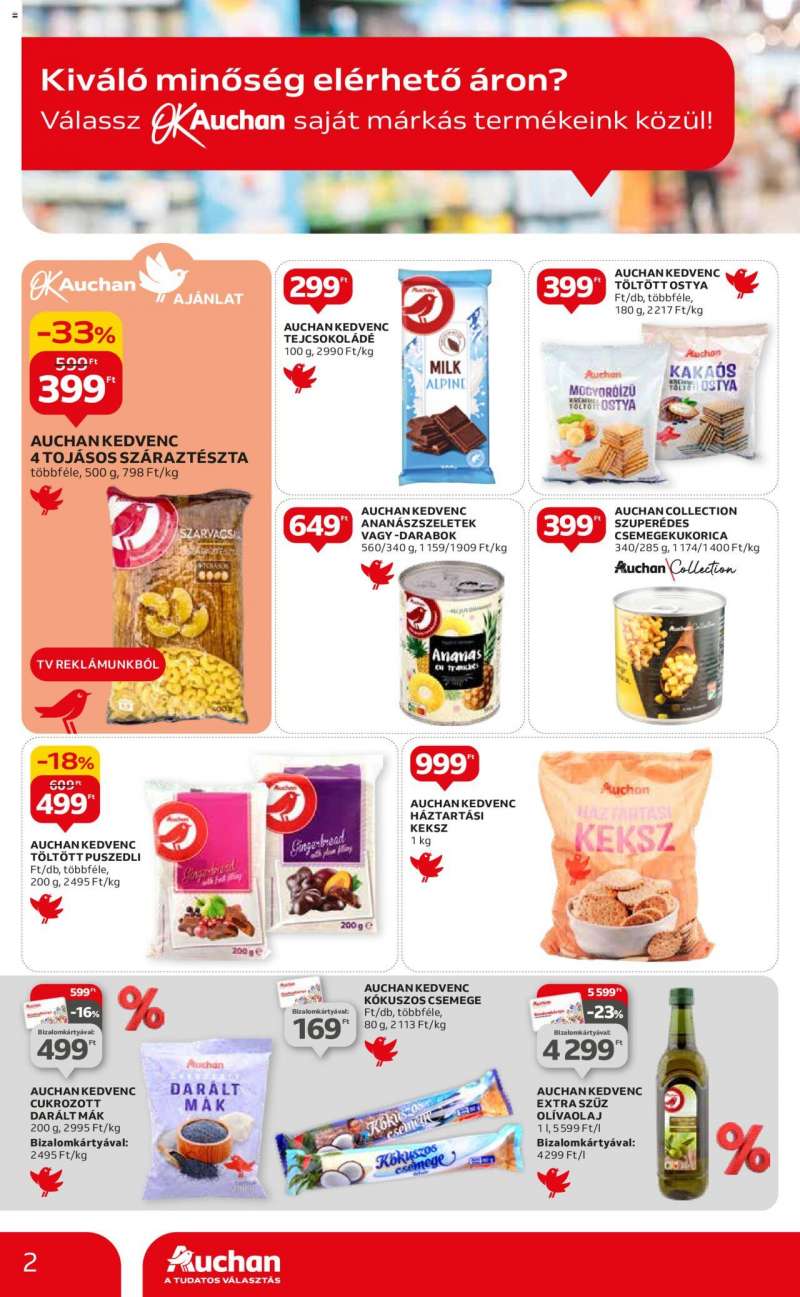 Auchan Hipermarket saját márkás ajánlatok 2 oldal