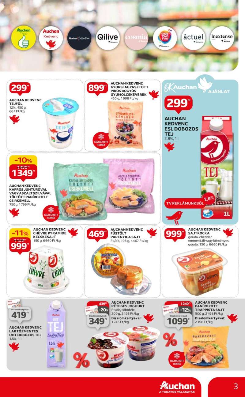 Auchan Hipermarket saját márkás ajánlatok 3 oldal