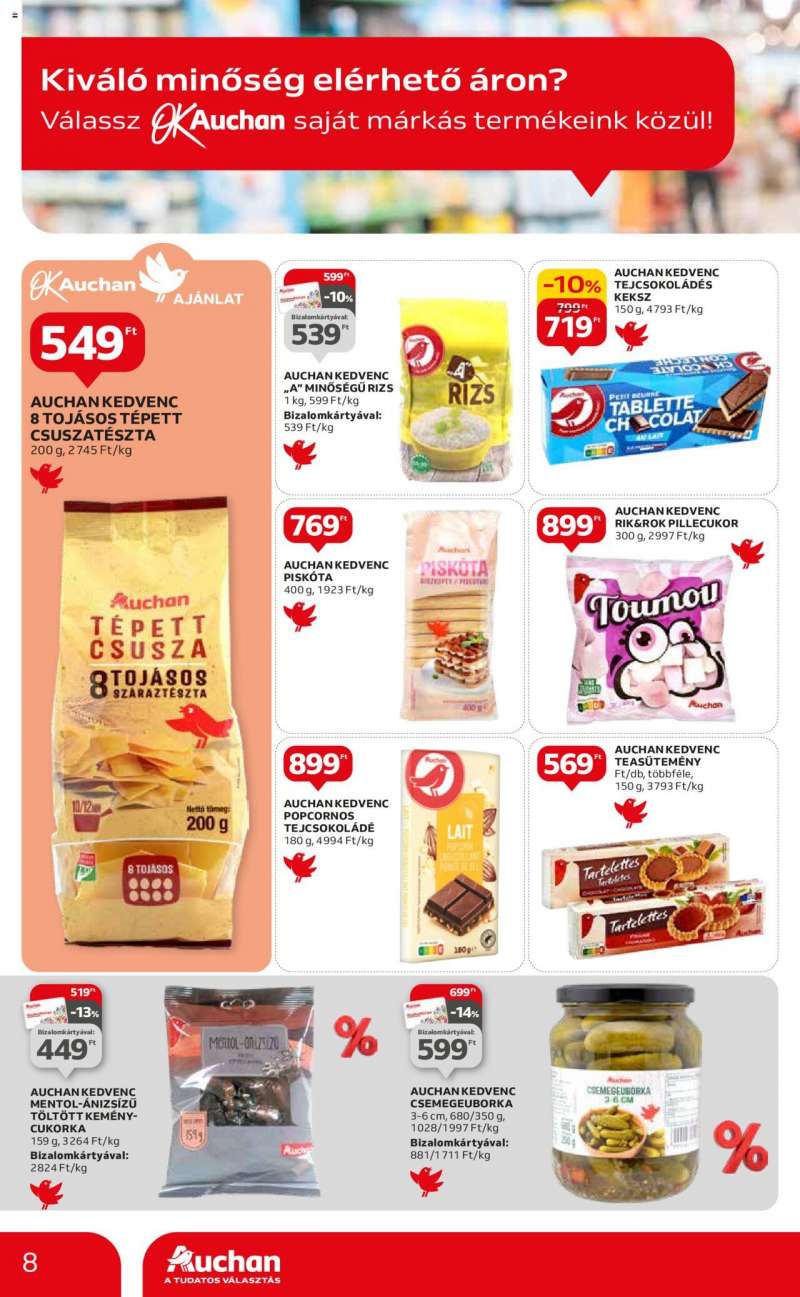Auchan Hipermarket saját márkás ajánlatok 8 oldal