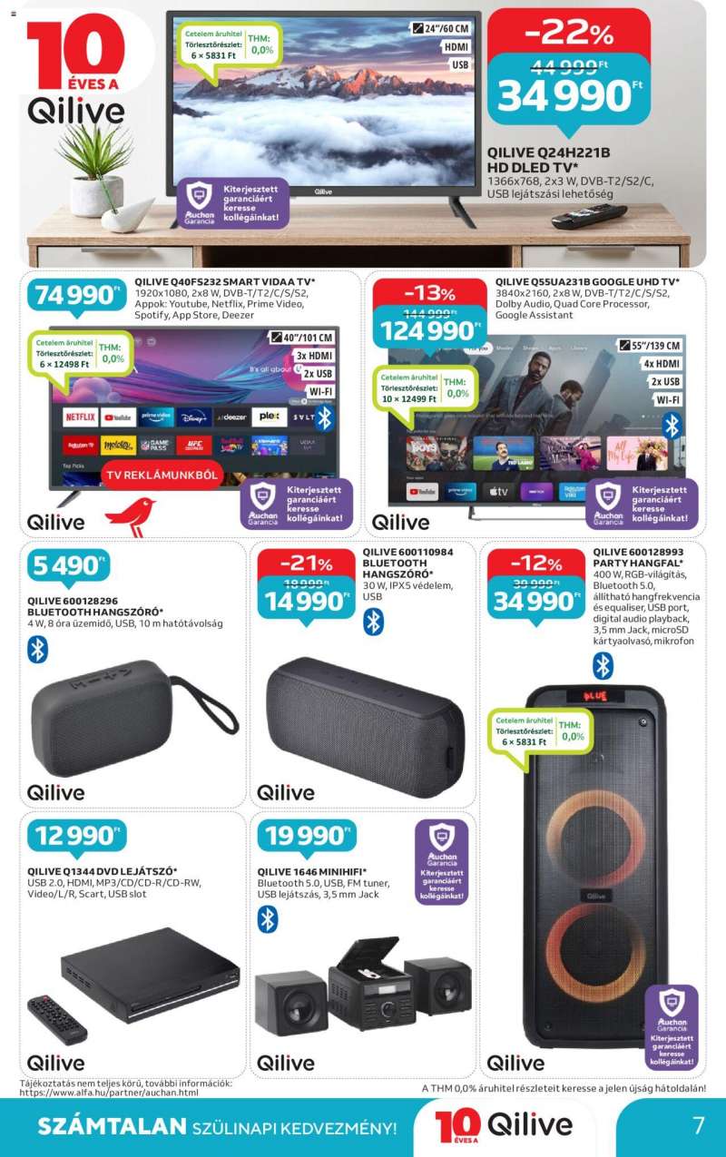 Auchan Hpermarket születésnapos Qilive ajánlatok 7 oldal